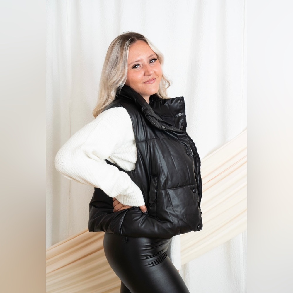 Faux Leather Vest